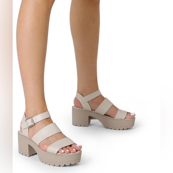NWT Platform Heels for Women Lightweight Chunky Open Toe Stylish MULTI COLORS
